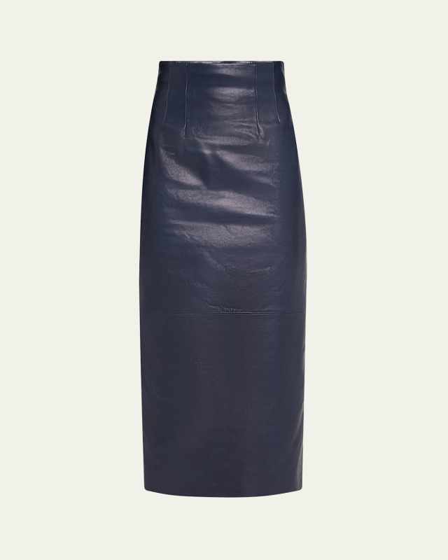Loxley Leather Pencil Maxi Skirt